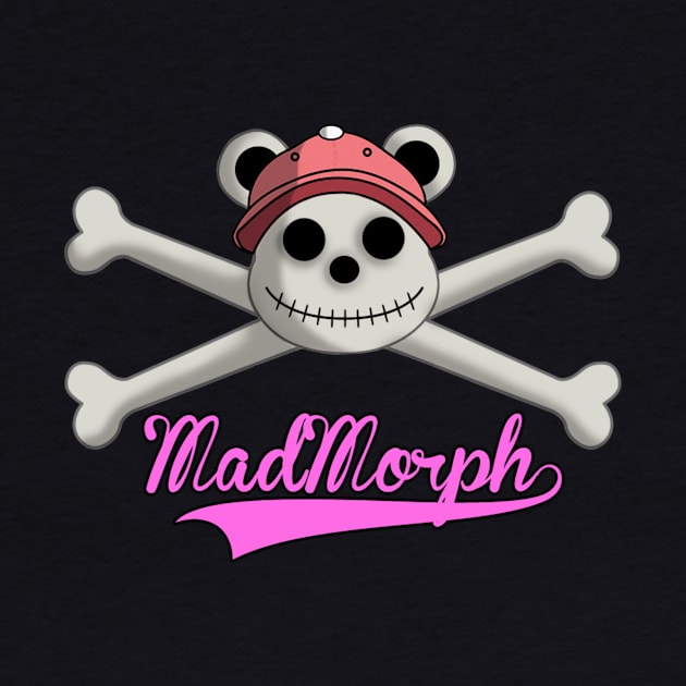 Skeleton Bear (Pink) - Skull & Crossbones by MadMorph